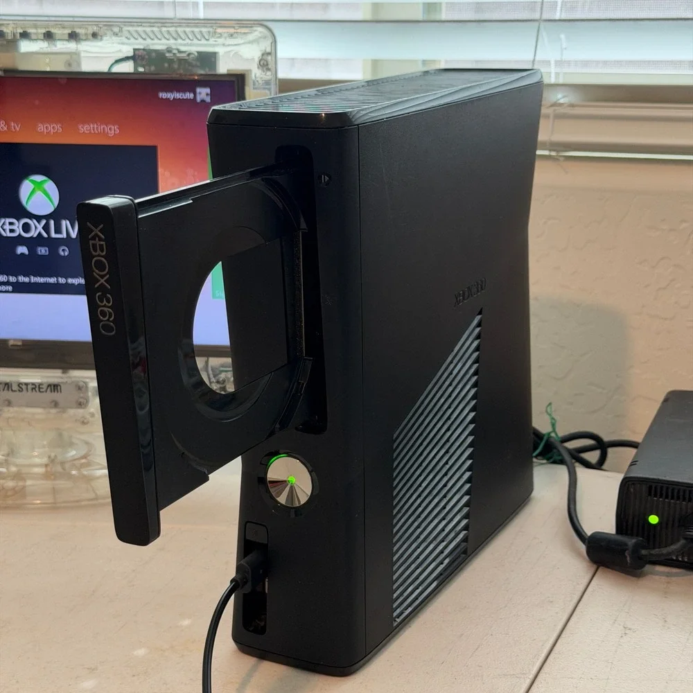 Microsoft Xbox 360 S Console Only Model 1439 Matte Black 4GB W/ COD Black Ops